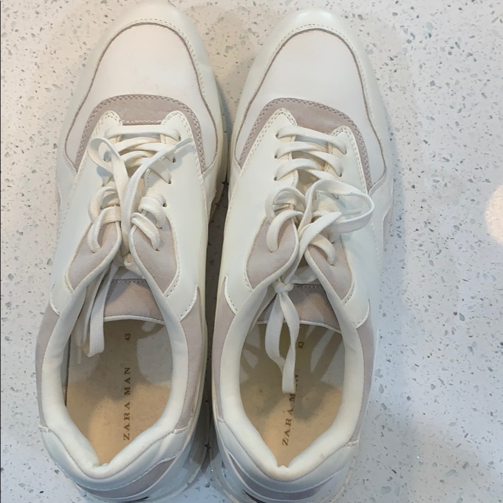 Zara All-White Mens Shoes